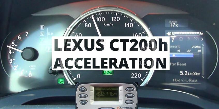 Lexus CT200h e-CVT 136 KM - acceleration 0-100 km/h