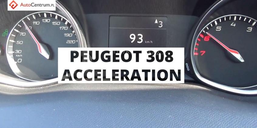 Peugeot 308 1.6 155 PS - acceleration 0-100 km/h