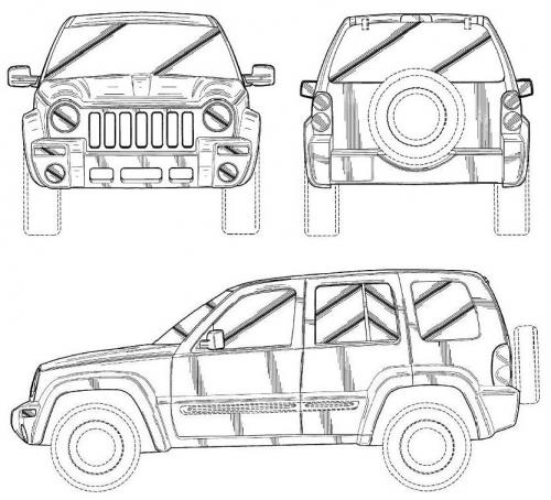 Szkic techniczny Jeep Liberty