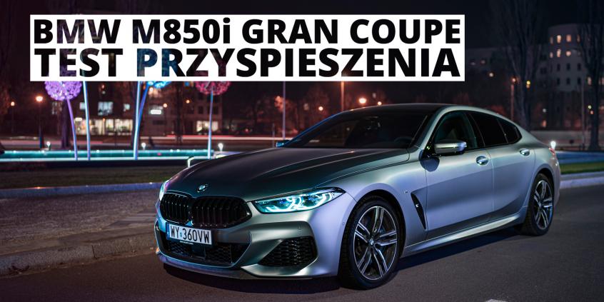 BMW M850i Gran Coupe 4.4 V8 530 KM (AT) - przyspieszenie 0-100 km/h