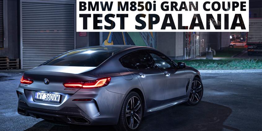BMW M850i Gran Coupe 4.4 V8 530 KM (AT) - pomiar zużycia paliwa