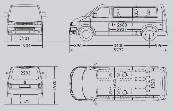 Volkswagen Caravelle T5 Multivan Facelifting długi rozstaw