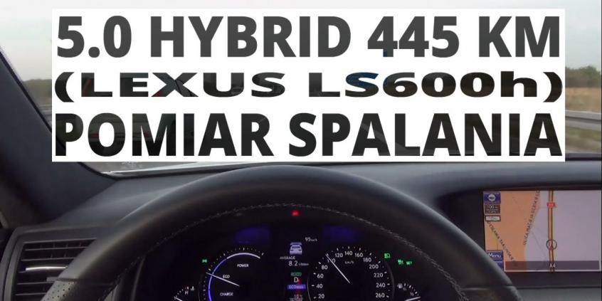 Lexus LS600h 5.0 Hybrid 445 KM - pomiar spalania