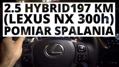 Lexus NX300h 2.5 Hybrid 197 KM (AT) - pomiar spalania 