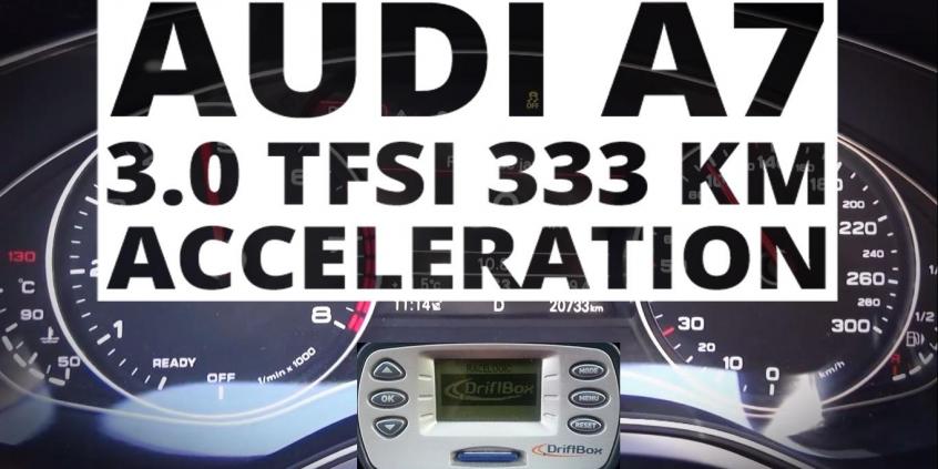 Audi A7 Sportback 3.0 TFSI 333 KM (AT) - przyspieszenie 0-100 km/h 
