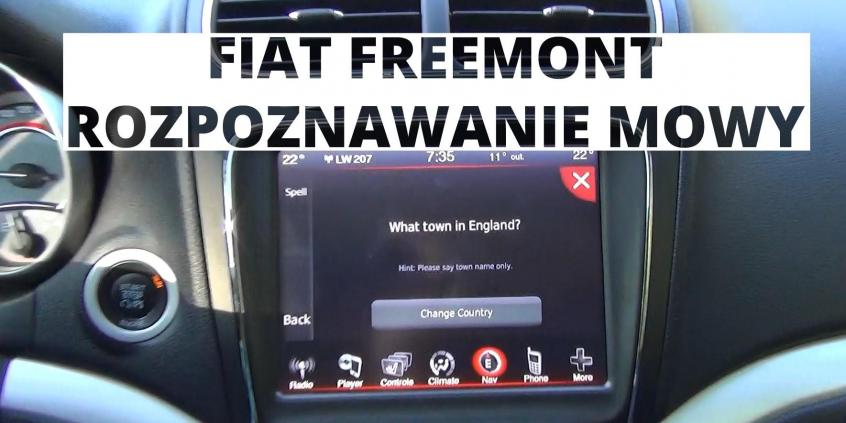 Fiat Freemont - system rozpoznawania mowy