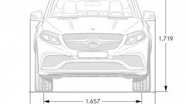 Mercedes-AMG GLE 63 Coupe (2015) - szkic auta - wymiary