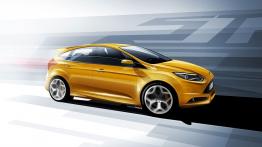 Ford Focus III ST hatchback - szkic auta