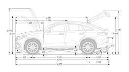 Mercedes-AMG GLE 63 Coupe (2015) - szkic auta - wymiary