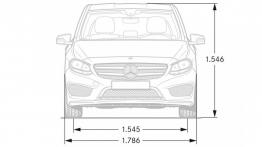 Mercedes B 250 4MATIC (W 246) Facelifting - szkic auta - wymiary