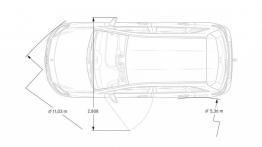 Mercedes B 250 4MATIC (W 246) Facelifting - szkic auta - wymiary