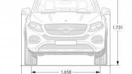 Mercedes GLE Coupe 4MATIC (2015) - szkic auta - wymiary