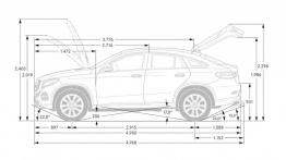 Mercedes GLE Coupe 4MATIC (2015) - szkic auta - wymiary