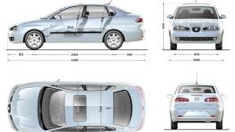 Seat Cordoba - szkic auta - wymiary