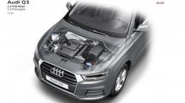 Audi Q3 Facelifting (2015) - widok na silnik