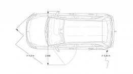 Mercedes B200 2012 - szkic auta - wymiary