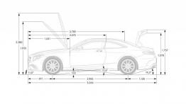 Mercedes S63 AMG Coupe (2014) - szkic auta - wymiary