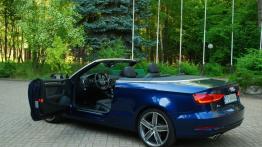 Audi A3 8V Cabriolet 1.8 TFSI 180KM - galeria redakcyjna - lewy bok - drzwi otwarte