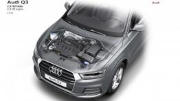 Audi Q3 Facelifting (2015) - widok na silnik