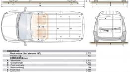 Dacia Logan Van - szkic auta - wymiary