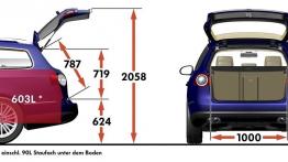 Volkswagen Passat Variant 2005 - szkic auta - wymiary