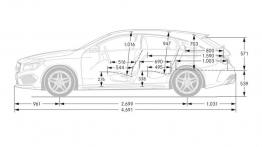 Mercedes-AMG CLA 45 Shooting Brake (X117) - szkic auta - wymiary