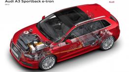 Audi A3 III Sportback e-tron (2013) - schemat konstrukcyjny auta