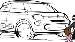 Fiat 500L - szkic auta