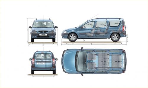 Szkic techniczny Dacia Logan I MCV