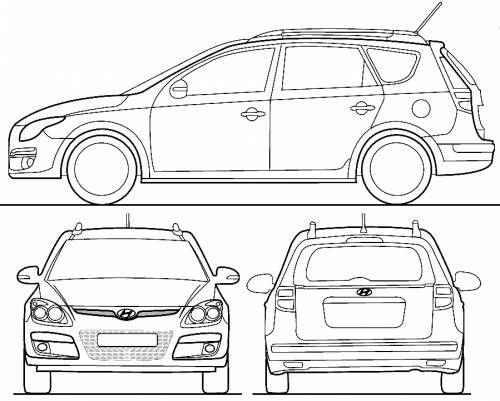 Szkic techniczny Hyundai i30 I CW