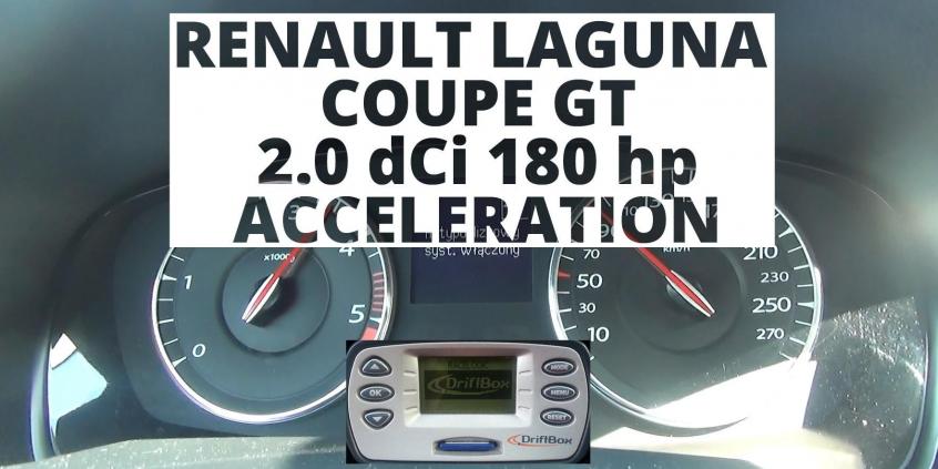 Renault Laguna Coupe GT 2.0 dCi 180 KM - przyspieszenie 0-100 km/h