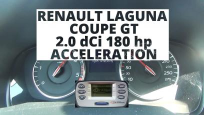 Renault Laguna Coupe GT 2.0 dCi 180 KM - przyspieszenie 0-100 km/h