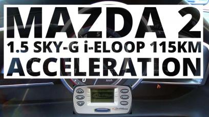 Mazda 2 1.5 Sky-G i-ELOOP 115 KM (MT) - przyspieszenie 0-100 km/h
