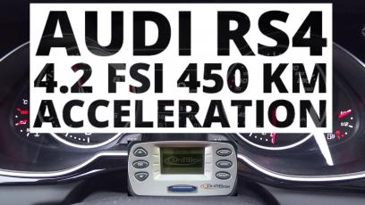 Audi RS4 Avant 4.2 FSI 450 KM (AT) - przyspieszenie 0-100 km/h 