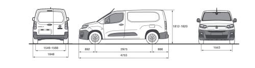 Szkic techniczny Fiat Doblo V Van Long