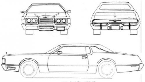 Szkic techniczny Ford Thunderbird VI