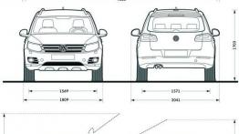 Volkswagen Tiguan 2011 - szkic auta - wymiary