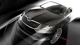 Skoda Superb II Liftback Facelifting (2013) - szkic auta