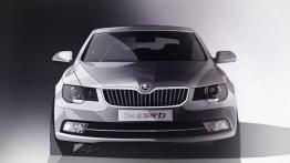 Skoda Superb II Liftback Facelifting (2013) - szkic auta