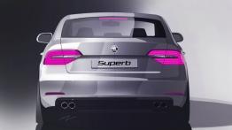 Skoda Superb II Liftback Facelifting (2013) - szkic auta