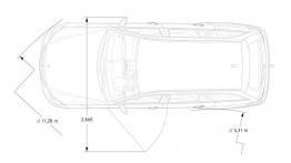 Mercedes klasy E (W212) kombi 2013 - szkic auta - wymiary