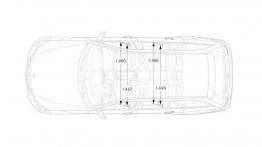 Mercedes klasy E (W212) kombi 2013 - szkic auta - wymiary