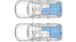 Mercedes klasy E (W212) kombi 2013 - szkic auta - wymiary