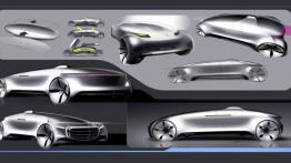 Mercedes F 015 Luxury in Motion Concept (2015) - szkic auta