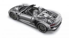 Porsche 918 Spyder (2014) - schemat konstrukcyjny auta