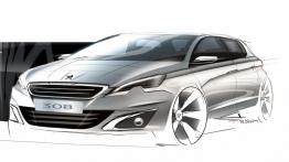 Peugeot 308 II (2014) - szkic auta