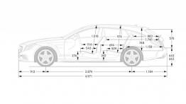 Mercedes CLS 63 AMG Shooting Brake X218 Facelifting (2015) - szkic auta - wymiary