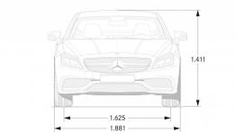 Mercedes CLS 63 AMG C218 Facelifting (2015) - szkic auta - wymiary