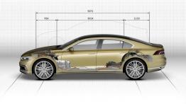 Volkswagen C Coupe GTE Concept (2015) - szkic auta - wymiary