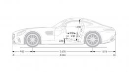 Mercedes-AMG GT (2015) - szkic auta - wymiary